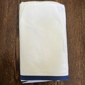 Border Frame Crib Skirt, navy blue